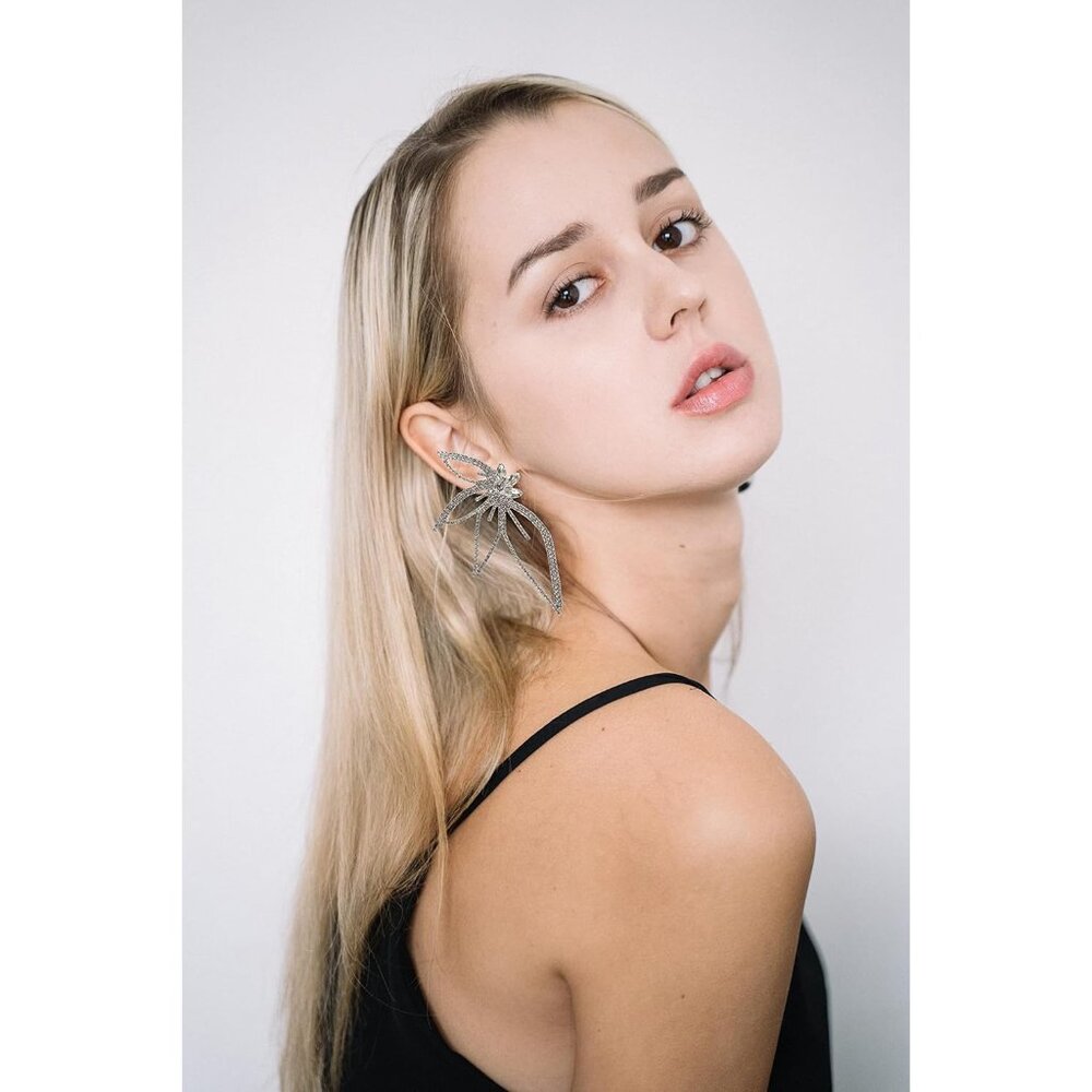 Dramatic Huge Butterfly Studs Earrings - Vintage … - image 4